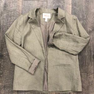 Forever 21 Contemporary Linen Blazer Jacket